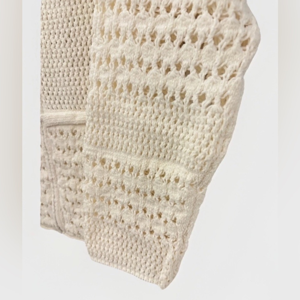 POL Cream Chenille Crochet Zip Up Hoodie - Picture 5 of 8